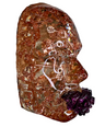 The Curator | Key Face Sculpture | Mosaic Tile Wall Sculpture | 3D Wall Hanging Art | Unique Sculpture on White Canvas | Contemporary Wall Art - Couture Underground, LLC