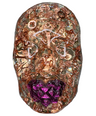 The Curator | Key Face Sculpture | Mosaic Tile Wall Sculpture | 3D Wall Hanging Art | Unique Sculpture on White Canvas | Contemporary Wall Art - Couture Underground, LLC