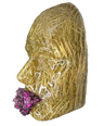Gold Paperclips Face Sculpture Wall Art | The Executive | Modern 3D Epoxy Sculpture | Luxury Aesthetic Home Decor | Premium Housewarming Gift - Couture Underground, LLC