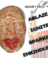 The Fire Starter | Face Sculpture | Match Sticks Art | Epoxy Sculpture for Home Decor | Unique Face Art on White Canvas - Couture Underground, LLC
