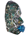 Face Art Sculpture | The Gatekeeper | 3D Unique Wall Sculpture | Abstract Face Art on Black Canvas | Mystical Home Decor - Couture Underground, LLC