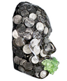Unique Coins Face Sculpture Art | The Haggler | 5 Cents Face Art | Rare Coins Sculpture Wall Art | 3D Face Sculpture | Housewarming Gift - Couture Underground, LLC