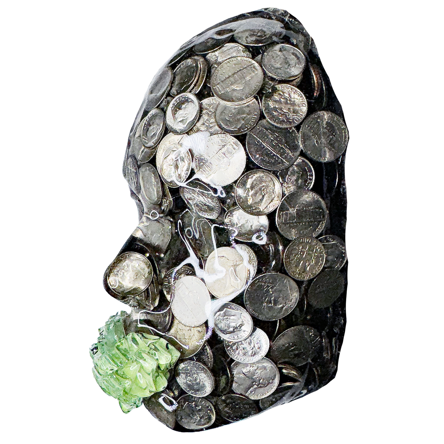 Unique Coins Face Sculpture Art | The Haggler | 5 Cents Face Art | Rare Coins Sculpture Wall Art | 3D Face Sculpture | Housewarming Gift - Couture Underground, LLC