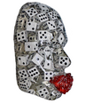 Dice Roller Sculpture Art | The High Roller | 3D Face Art | Epoxy Wall Sculpture | Unique Mosaic Tile Art for Home Décor | Craps Game Art - Couture Underground, LLC