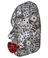 Dice Roller Sculpture Art | The High Roller | 3D Face Art | Epoxy Wall Sculpture | Unique Mosaic Tile Art for Home Décor | Craps Game Art - Couture Underground, LLC