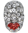 Dice Roller Sculpture Art | The High Roller | 3D Face Art | Epoxy Wall Sculpture | Unique Mosaic Tile Art for Home Décor | Craps Game Art - Couture Underground, LLC