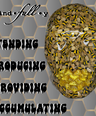 Gold Honeybee Sculpture Art - The Honey Maker | Bee Lover Decor, 3D Face Sculpture, Wall Art for Home & Office - Couture Underground, LLC