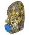 Arrowhead Face Sculpture | The Hunter | Abstract Sculpture On Canvas | Modern Face Sculpture | Aesthetic Room Decor | Housewarming Gift | Wall Art - Couture Underground, LLC