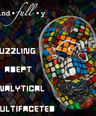 Rubiks Cube Face Sculpture | The Logistician | Mosaic Tile 3D Sculpture | Epoxy Sculpture Wall Art | Face Sculpture on White Canvas - Couture Underground, LLC