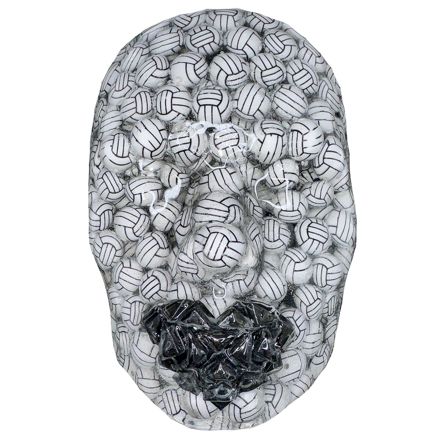 Volleyball Player Face Sculpture | The Middle Blocker Art | 3D Epoxy Sports Sculpture | Handmade Volleyball Gift | Athlete Wall Decor - Couture Underground, LLC