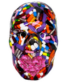 The Pusher Capsules Sculpture | Pills Sculpture Wall Art | Medical Art | Meditation Decor | 3D Face Sculpture on Grey Canvas - Couture Underground, LLC