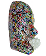 Evil Eyes Face Sculpture | The Universe Will Provide | Spiritual Art | 3D Face Sculpture on Canvas | Home Protection | Abstract Wall Sculpture - Couture Underground, LLC