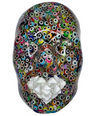 Evil Eyes Face Sculpture | The Universe Will Provide | Spiritual Art | 3D Face Sculpture on Canvas | Home Protection | Abstract Wall Sculpture - Couture Underground, LLC