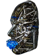Face Sculpture Art | Torqued | 3D Art | Abstract Wall Art | Screws Face Art for Aesthetic Room Decor | Unique Wall Sculpture - Couture Underground, LLC