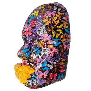 Transmutation | The Mind•Full•Ness® Collection | Canvas Art | Face Sculpture Wall Art | Resin Art | Epoxy Art | Unique Visual Industrial Art - Couture Underground, LLC
