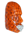 3D Basketball Sculpture Art - Free Throw | Basketball Face Wall Art | Sports-Inspired Decor - Couture Underground, LLC