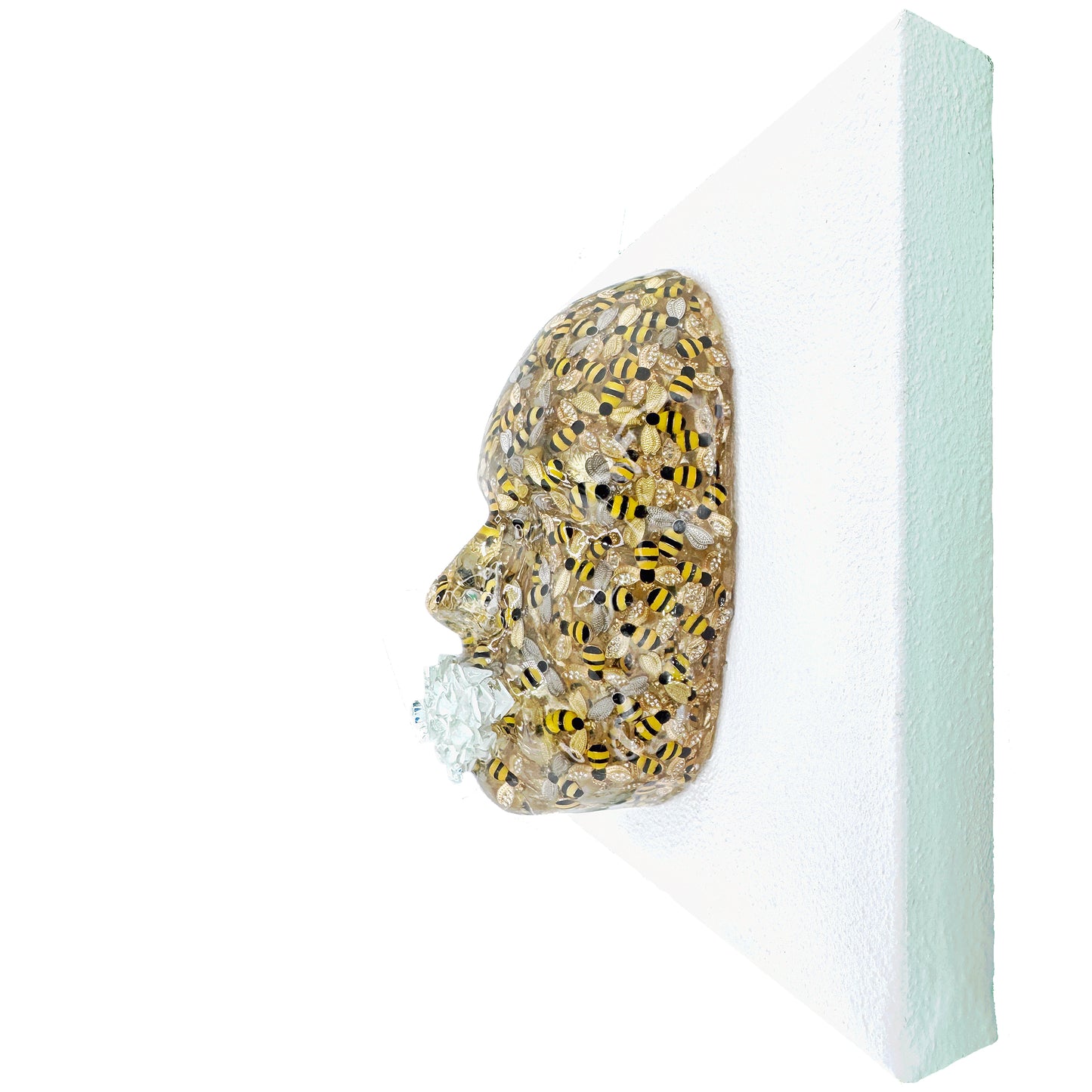 Bee-st Mode Honey Bee Wall | Contemporary Epoxy Resin Sculpture - Couture Underground, LLC