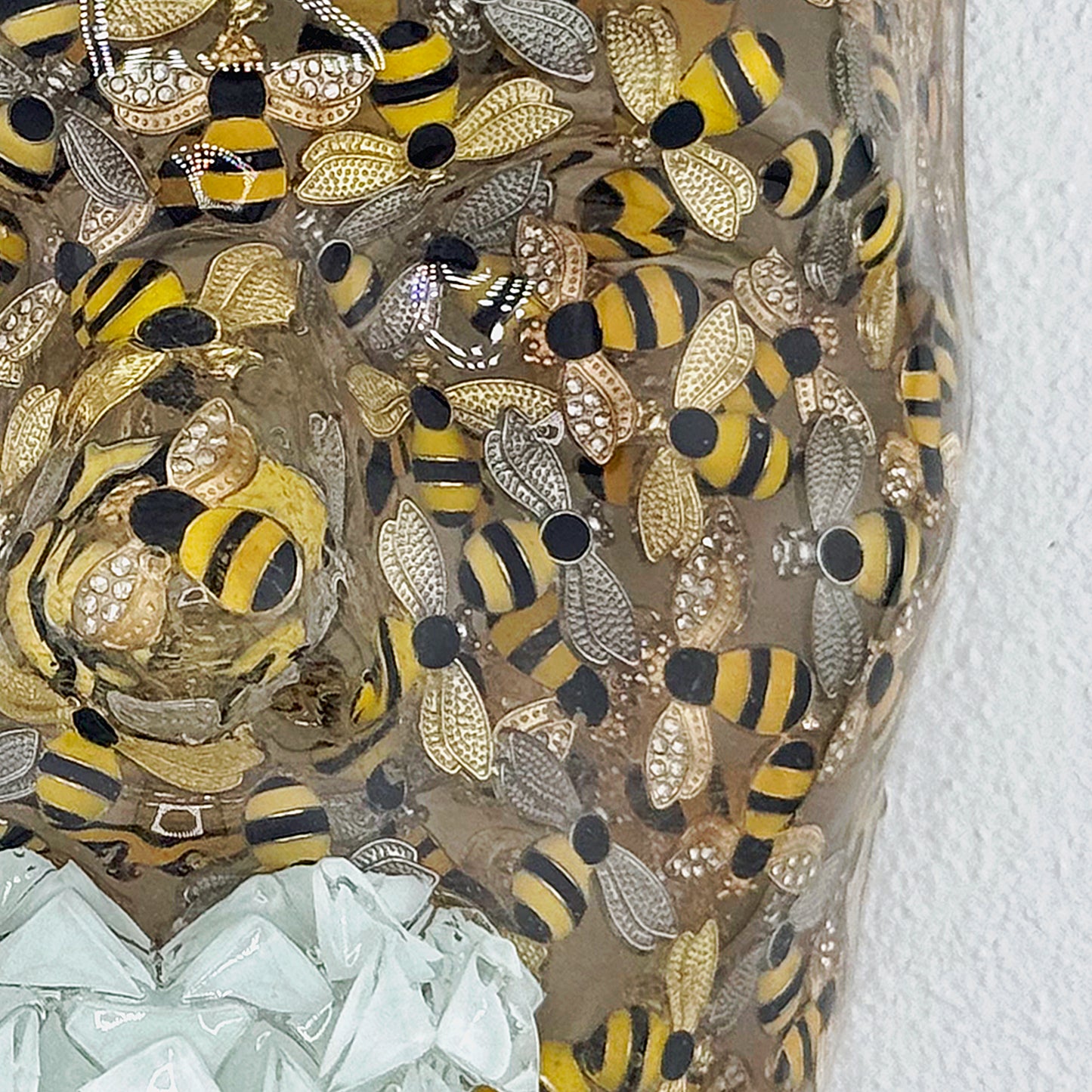 Bee-st Mode Honey Bee Wall | Contemporary Epoxy Resin Sculpture - Couture Underground, LLC