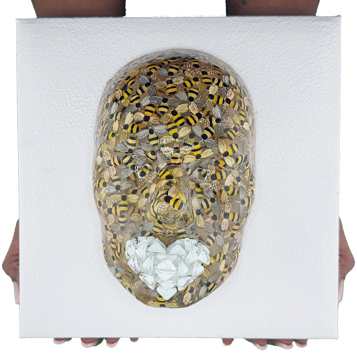 Bee-st Mode Honey Bee Wall | Contemporary Epoxy Resin Sculpture - Couture Underground, LLC