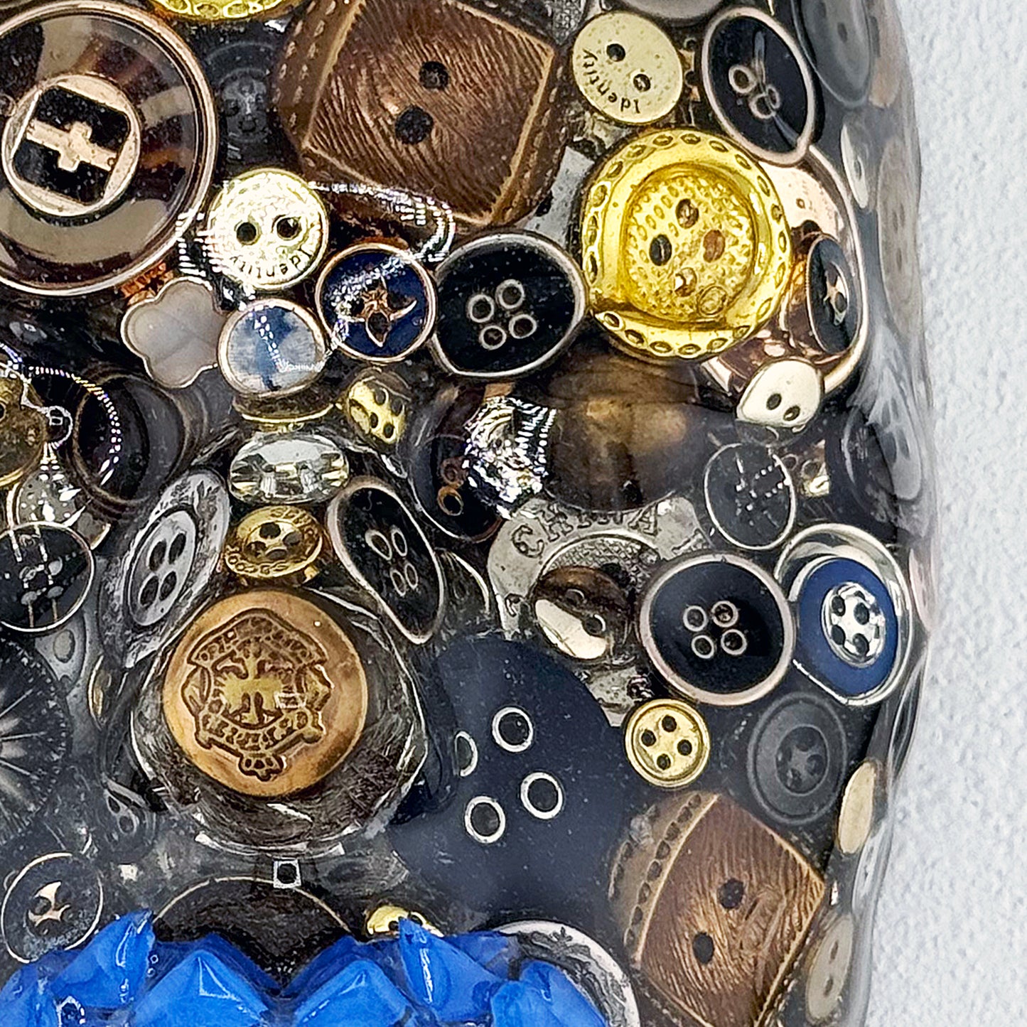 Button It | Contemporary Epoxy Resin Sculpture - Couture Underground, LLC