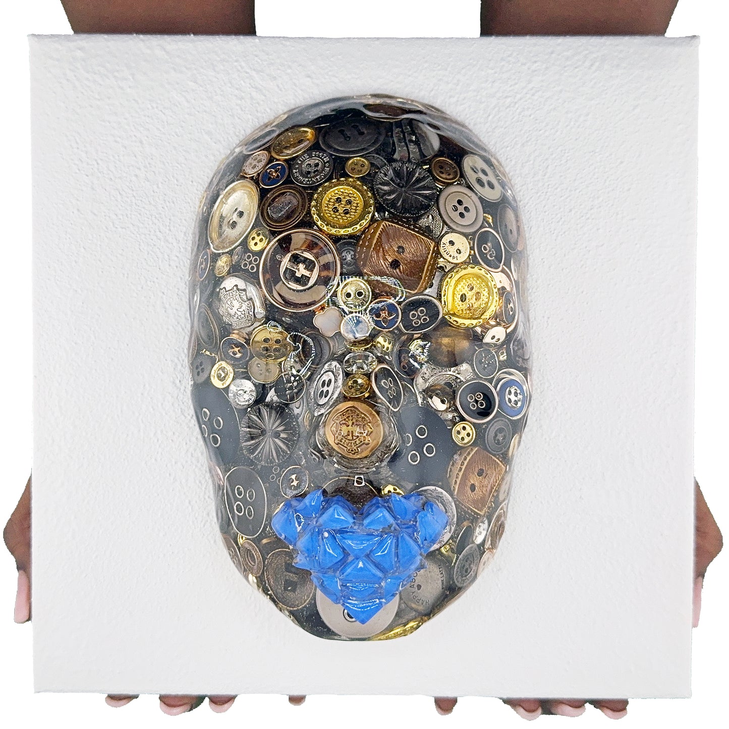 Button It | Contemporary Epoxy Resin Sculpture - Couture Underground, LLC