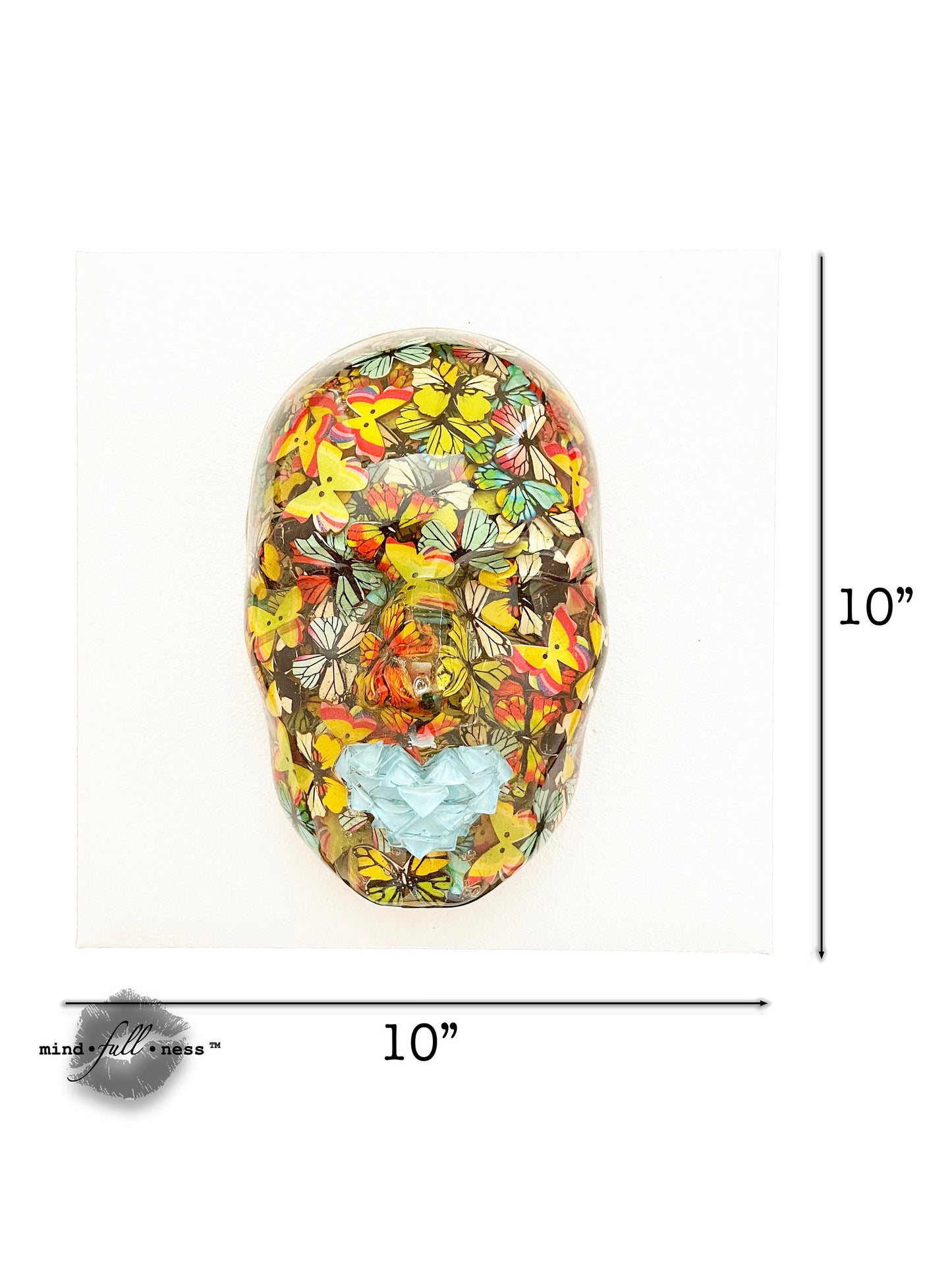 Colorful Butterfly Sculpture, Flutter, 3D Face Sculpture on White Canvas, Flutter Sculpture Art, Modern Sculpture Aesthetic Room Decor - Couture Underground