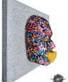 Butterfly Sculpture Art, Transmutation, Colorful Face Sculpture Wall Art, 3D Face Sculpture On Canvas, Epoxy Sculpture Aesthetic Room Decor - Couture Underground