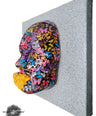Butterfly Sculpture Art, Transmutation, Colorful Face Sculpture Wall Art, 3D Face Sculpture On Canvas, Epoxy Sculpture Aesthetic Room Decor - Couture Underground