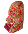 Lipstick Face Sculpture - Unblotted | Fashion Wall Art | 3D Modern Epoxy Sculpture Decor - Couture Underground, LLC