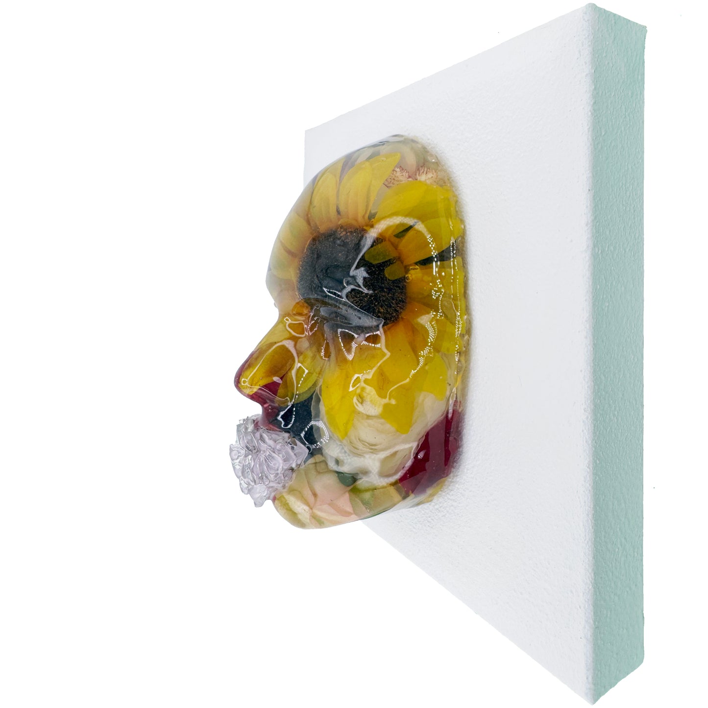 Sun [Flower] Child | Epoxy Resin Face Sculpture | Radiance & Renewal