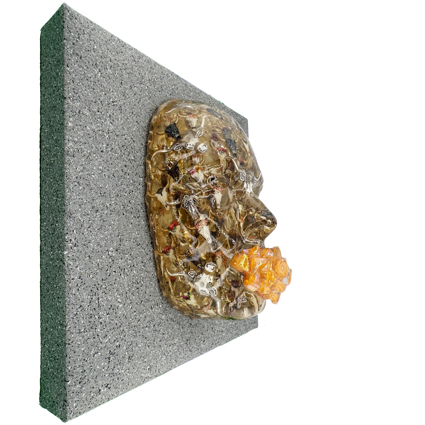 Taurus Energy | Epoxy Resin Face Sculpture | Grounding & Abundance - Couture Underground, LLC
