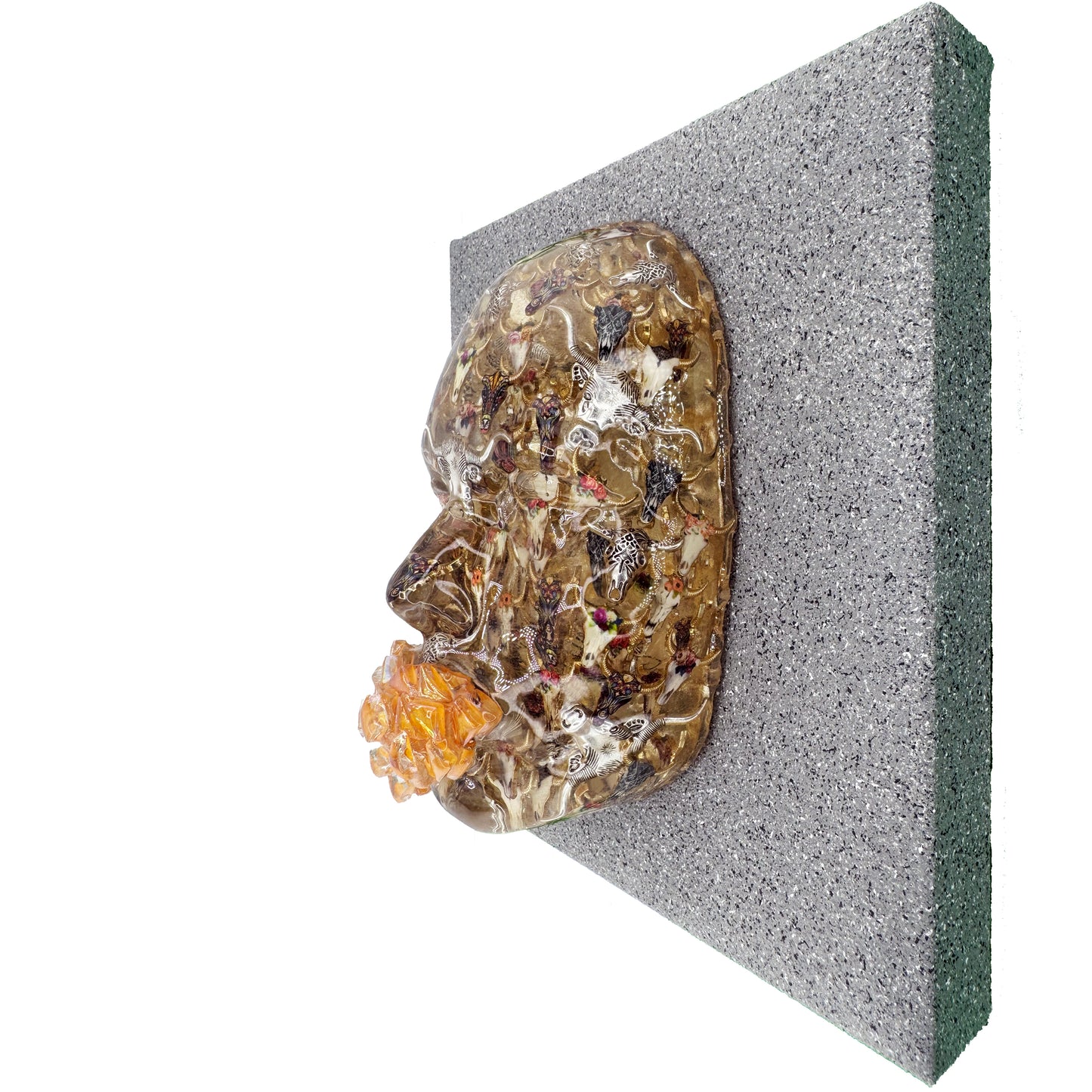 Taurus Energy | Epoxy Resin Face Sculpture | Grounding & Abundance