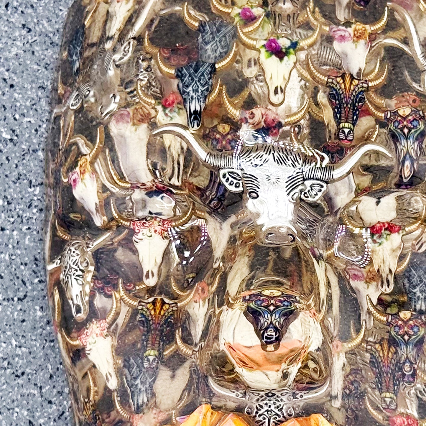 Taurus Energy | Epoxy Resin Face Sculpture | Grounding & Abundance