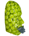 Tennis Ball Sculpture Art - Life. Set. Match. | Neon Green Face Sculpture | Unique 3D Wall Art - Couture Underground, LLC