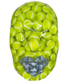 Tennis Ball Sculpture Art - Life. Set. Match. | Neon Green Face Sculpture | Unique 3D Wall Art - Couture Underground, LLC