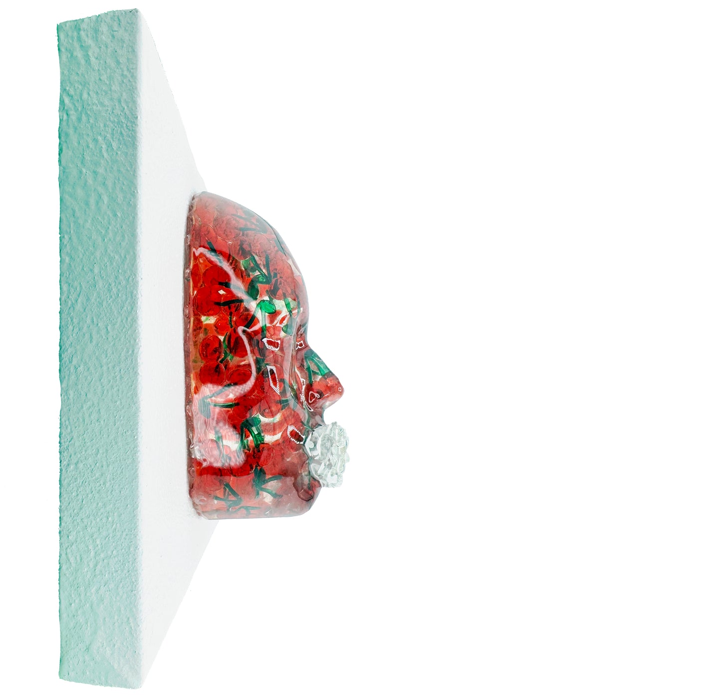 The Cherry Picker | Epoxy Resin Face Sculpture | Choice & Sovereignty