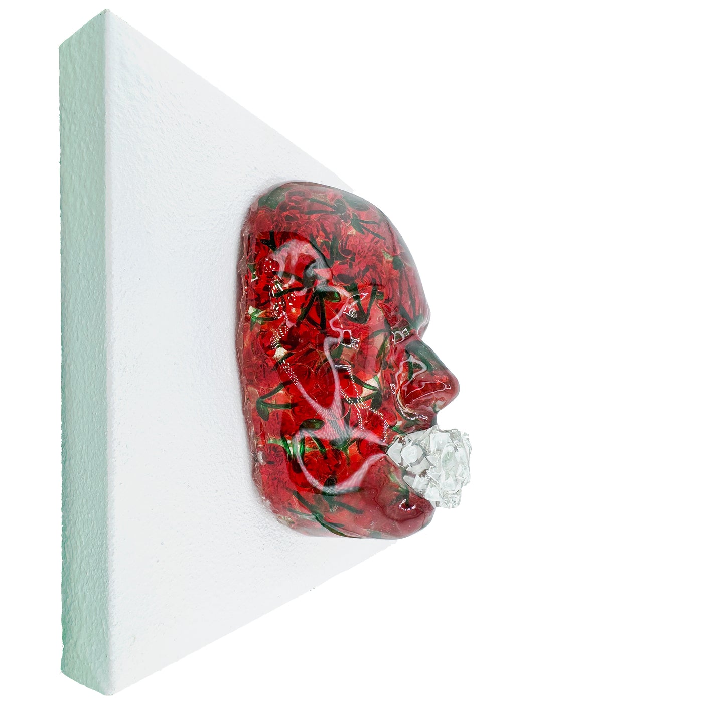 The Cherry Picker | Epoxy Resin Face Sculpture | Choice & Sovereignty
