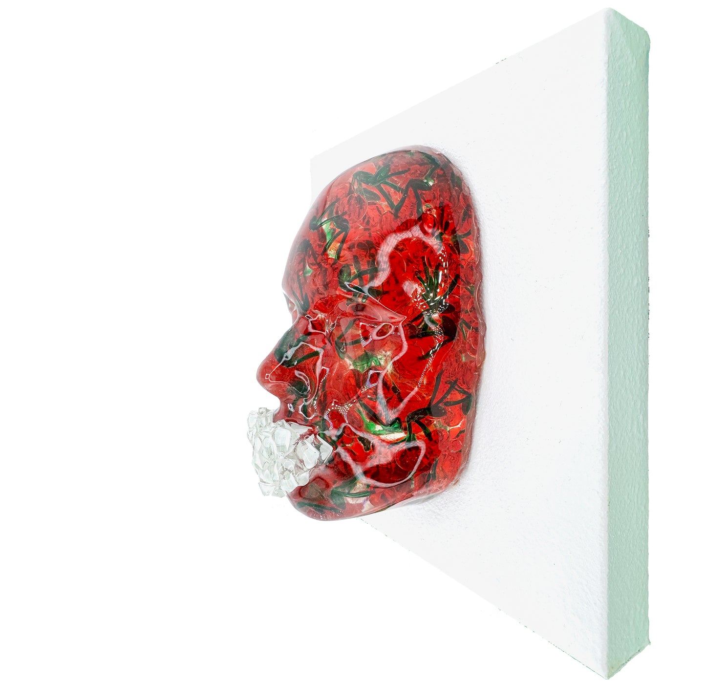 The Cherry Picker | Epoxy Resin Face Sculpture | Choice & Sovereignty