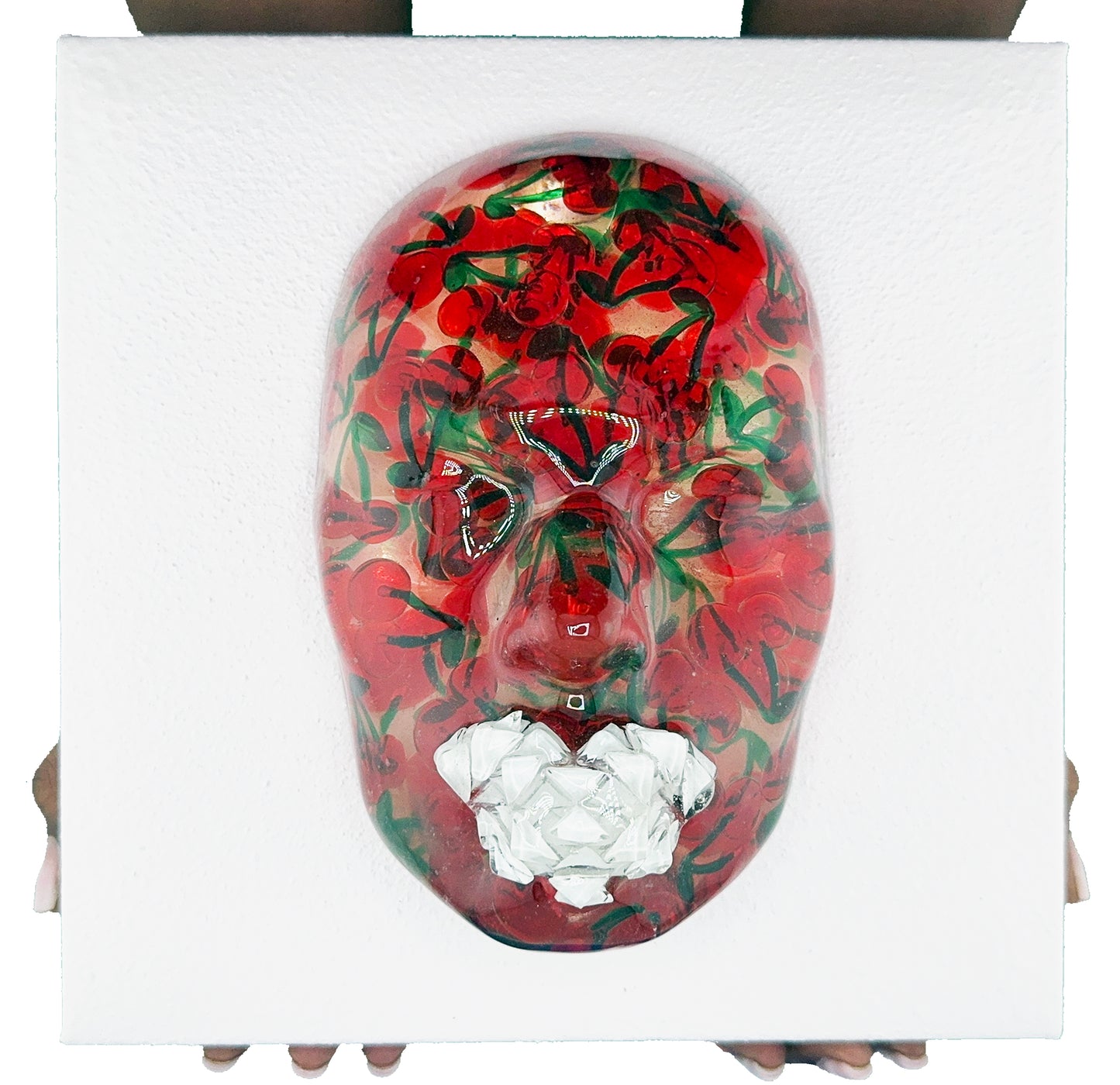 The Cherry Picker | Epoxy Resin Face Sculpture | Choice & Sovereignty