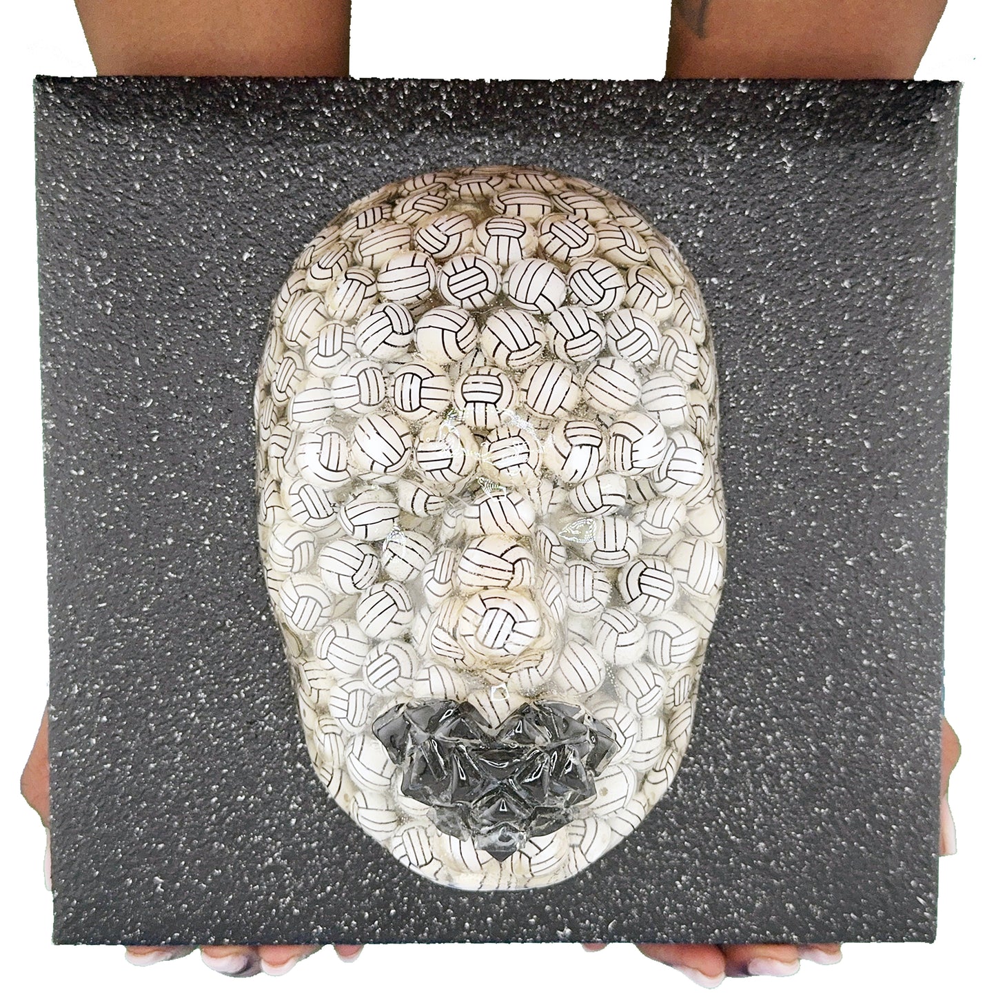 The Middle Blocker | Epoxy Resin Face Sculpture | Leadership & Protection