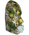 Lifted Weed Leaf Face Sculpture | Mosaic Tile 3D Nature-Inspired Art for Home & Office Decor - Couture Underground
